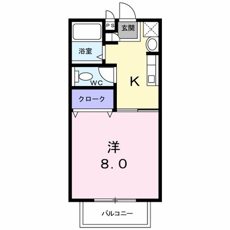 中田駅 徒歩8分 2階の物件間取画像